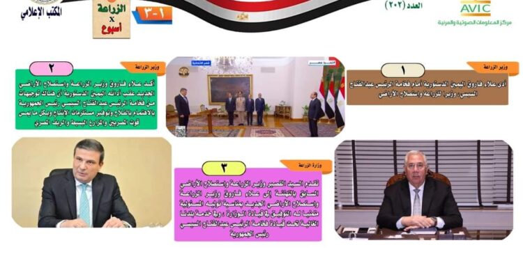 بالانفوجراف والفيديو.. ننشر حصاد الزراعة في اسبوع