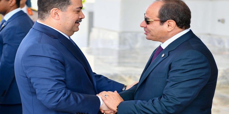 الرئيس السيسي يستقبل رئيس الوزراء العراقي “محمد شياع السوداني”