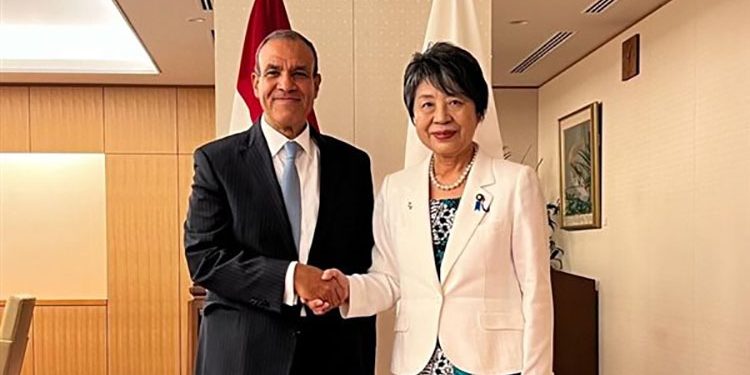 وزير الخارجية يجرى مباحثات مع وزيرة نظيره الياباني في طوكيو