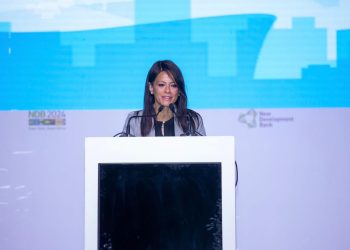 وزيرة التخطيط  تُلقي كلمة مصر في الجلسة الرئيسية لاجتماع مجلس محافظي البنك بجنوب أفريقيا