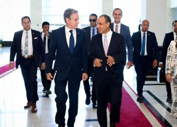 وزير الخارجية والهجرة وشئون المصريين بالخارج يستقبل نظيره الأمريكي