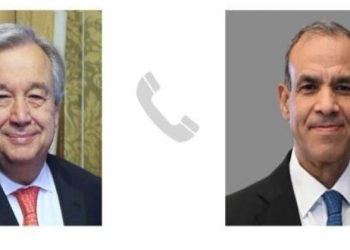 وزير الخارجية يتلقى اتصالاً هاتفياً من السكرتير العام للأمم المتحدة