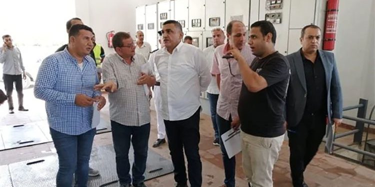 مسئولو الإسكان يتفقدون أعمال تنفيذ المرافق ومحطات الشرب بمدينة بنى سويف الجديدة