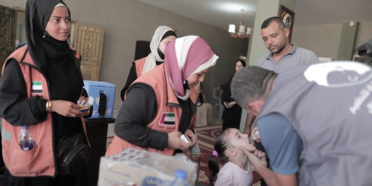 الإمارات تساهم في تطعيم أكثر من 187 ألف طفل في غزة ضد شلل الأطفال