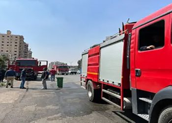 حريق بمخزن أحذية في الموسكي