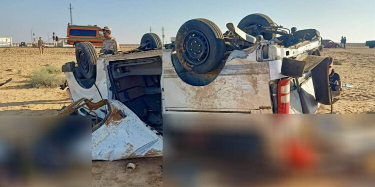 إصابة 5 أشخاص في حادث تصادم ببني سويف