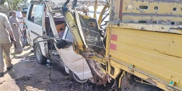 مصرع 8 أشخاص وإصابة 7 آخرين في حادث مروع بالغربية