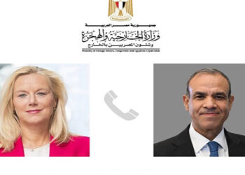 اتصال بين وزير الخارجية والهجرة مع كبيرة مُنسقي الأمم المتحدة للشئون الإنسانية وإعادة الإعمار في غزة