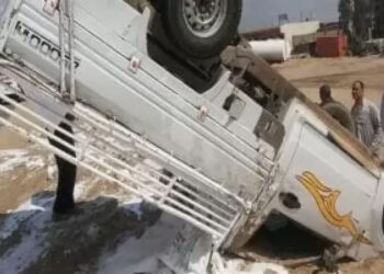 مصرع شاب وإصابة 4 آخرين في انقلاب سيارة ربع نقل بالمنوفية