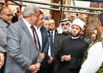 وزير الأوقاف يتابع أعمال الصيانة والترميم لمسجد عبد الرحمن كتخدا الأثري