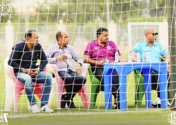 حمد إبراهيم يحضر مباراة إسماعيلى 2005 أمام سموحة فى كأس مصر