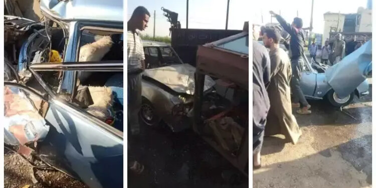 إصابة 5 أشخاص في تصادم جرار زراعي وسيارة بقنا