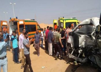 مصرع 4 أشخاص وإصابة 7 آخرين في تصادم سيارتين بزراعي مغاغة شمال المنيا