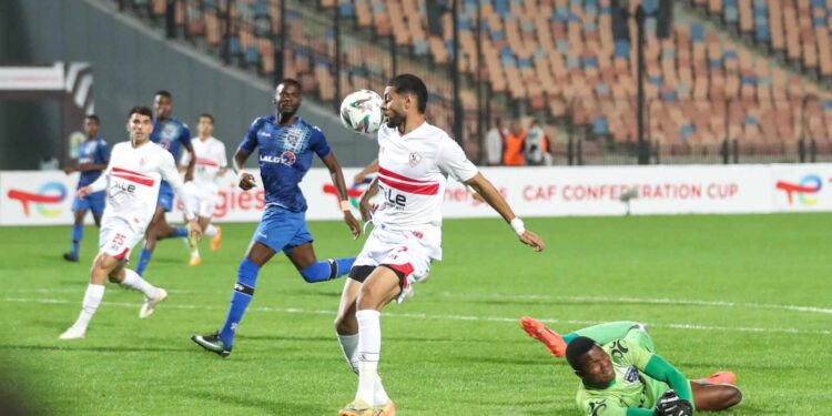 الزمالك يتقدم بهدف على بلاك بولز في الشوط الأول بكأس الكونفدرالية