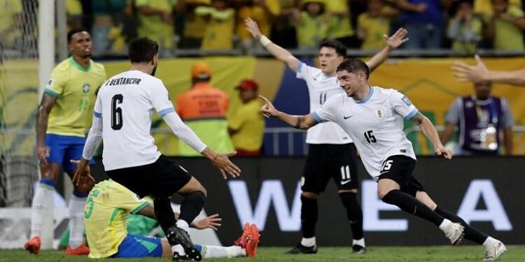 البرازيل يتعادل مع أوروجواي في تصفيات كأس العالم 2026