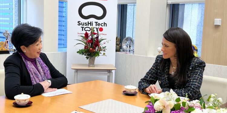 وزيرة التخطيط  تلتقي محافظ طوكيو ورئيس بنك اليابان للتعاون الدولي «JBIC»