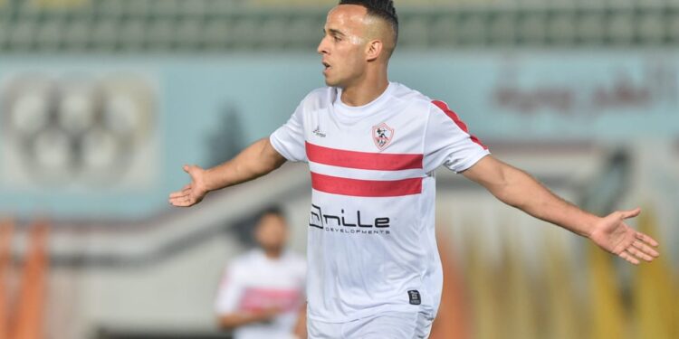 ناصر منسي يسجل الهدف الأول للزمالك في شباك الاتحاد السكندري