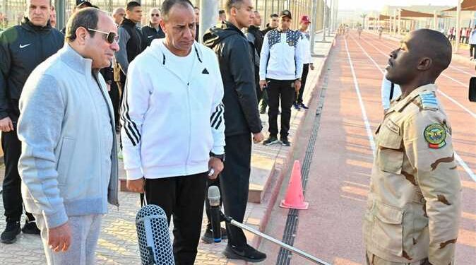 الرئيس السيسي يتفقد  الاكاديمية العسكرية المصرية