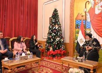 وزيرة التضامن الاجتماعي تزور البابا تواضروس الثانى للتهنئة بعيد الميلاد المجيد