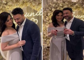 مي فاروق ومحمد العمروسى يحتفلان بزفافهما