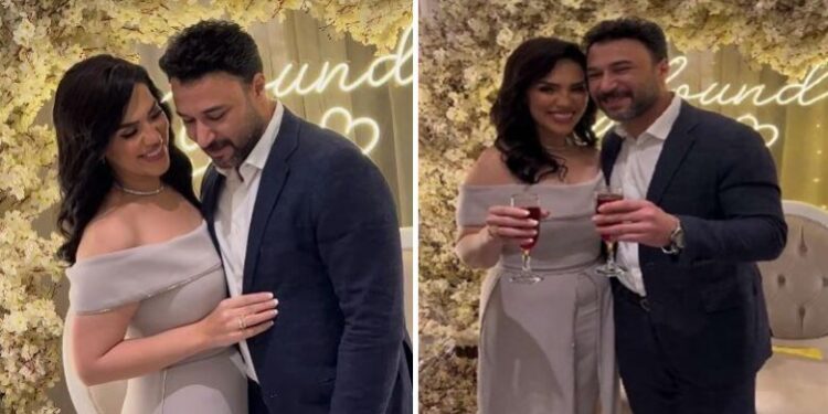 مي فاروق ومحمد العمروسى يحتفلان بزفافهما