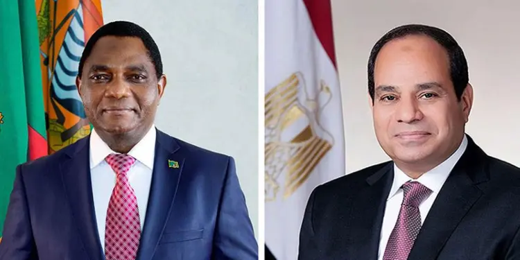 الرئيس السيسي يستقبل رئيس جمهورية زامبيا اليوم في قصر الاتحادية