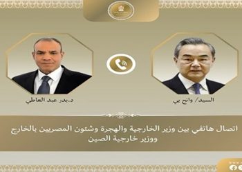اتصال هاتفى بين وزير الخارجية والهجرة ونظيره الصينى