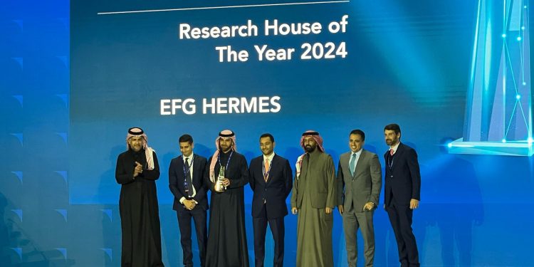 “إي إف چي هيرميس” تحصد الجائزة الذهبية كأفضل دار للبحوث في السعودية من قبل تداول السعودية