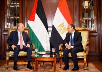 وزير الخارجية والهجرة يستقبل رئيس الوزراء وزير الخارجية الفلسطيني