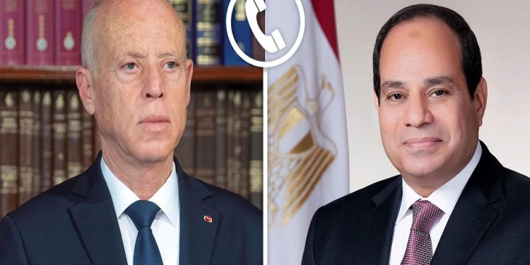 عاجل| الرئيس السيسي يتلقى اتصالًا هاتفيًا من نظير التونسي قيس سعيد