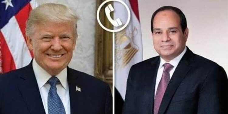الرئيسان السيسى وترامب يبحثان تطور أوضاع الشرق الأوسط وجهود استعادة الهدوء