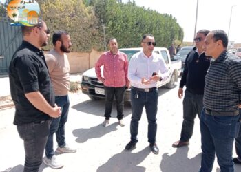 جولة تفقدية لرئيس  جهاز القري السياحية لمتابعة أعمال رفع كفاءة منطقة الشانزلزيه