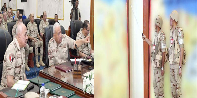 وزير الدفاع والإنتاج الحربى يشهد تنفيذ المرحلة الرئيسية لمشروع مراكز القيادة التعبوى للمنطقة الغربية العسكرية