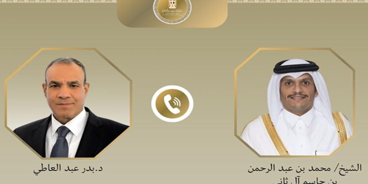 اتصال هاتفي بين وزير الخارجية والهجرة ونظيره القطري
