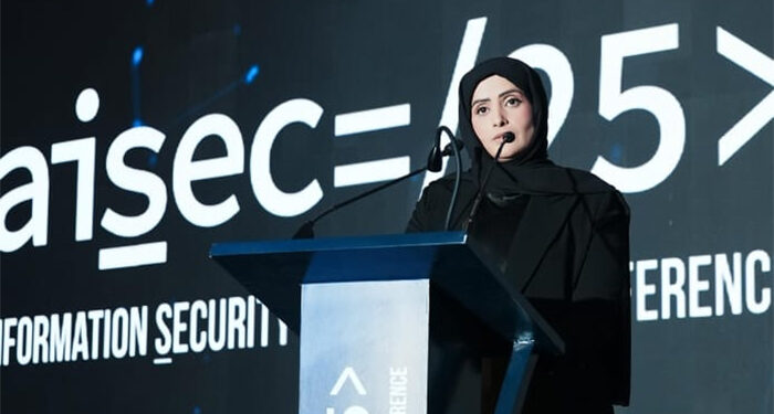 نورة فطيس الأمين العام المؤسس للرابطة العربية للأمن السيبراني، خلال CAISEC’25: حماية الفضاء السيبراني العربي مسؤولية سيادية تتطلب ضميرًا رقميًا جماعيًا