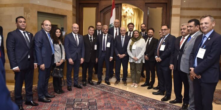 وفد الجمعية المصرية اللبنانية لرجال الأعمال يلتقي رئيس مجلس النواب اللبناني نبيه بري