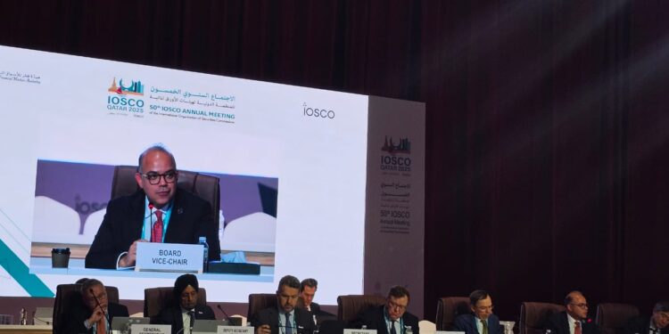 رئيس الرقابة المالية يشارك في اجتماع مجلس إدارة المنظمة الدولية لهيئات أسواق المال