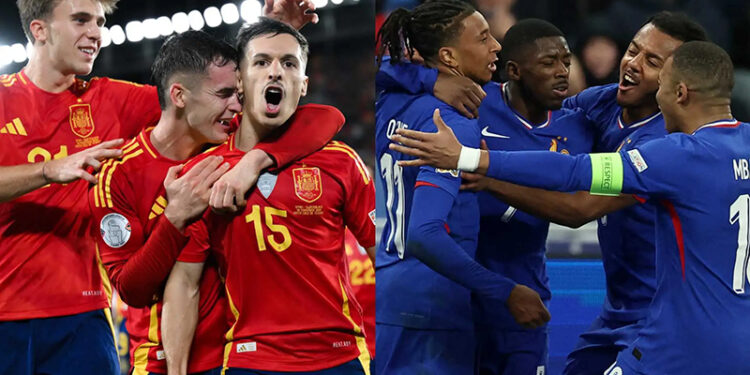 موعد مباراة إسبانيا وفرنسا الليلة فى قمة نارية بنصف نهائى دوري الأمم الأوروبية