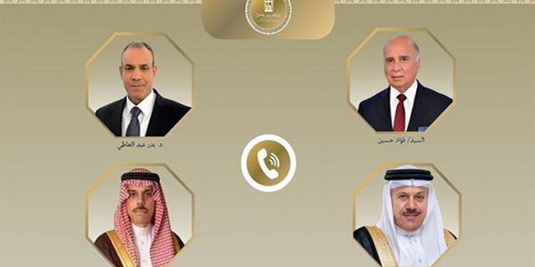 اتصالات لوزير الخارجية والهجرة مع وزراء خارجية العراق والسعودية والبحرين