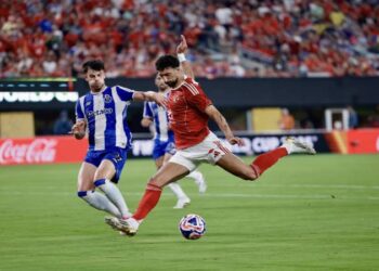 وسام ابوعلي يؤكد سعادته بتسجيل هاتريك أمام بورتو البرتغالي