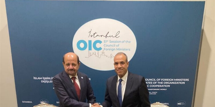 اجتماع وزير الخارجية والهجرة مع وزير خارجية اليمن