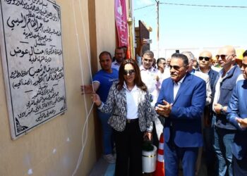 وزيرة التنمية المحلية ومحافظ مطروح يفتتحان مجزر مدينة الحمام المطور بتكلفة 35 مليون جنيه