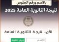 نتيجتك أونلاين.. رابط نتيجة الثانوية العامة 2025 بـ رقم الجلوس (استعلم الآن)