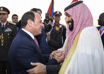 ولي العهد السعودي محمد بن سلمان يستقبل الرئيس السيسي في مطار نيوم