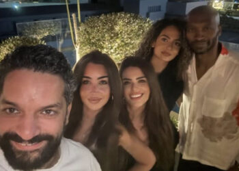 هنا الزاهد بصحبة شيكابالا وزوجته