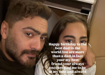 أمايا تهنئ والدها تامر حسني بعيد ميلاده