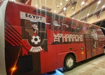 حافلة منتخب مصر تتوجه إلى ستاد القاهرة لمواجهة إثيوبيا