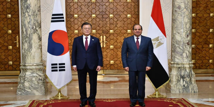 الرئيس السيسي يستقبل المبعوث الخاص لرئيس جمهورية كوريا الجنوبية