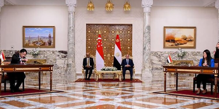 المشاط: مصر حريصة على تقوية العلاقات التجارية والاستثمارية والاقتصادية وتبادل الخبرات مع سنغافورة