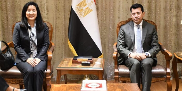 وزير الشباب والرياضة يستقبل الممثلة المقيمة الجديدة لبرنامج الأمم المتحدة الإنمائي (UNDP) في مصر